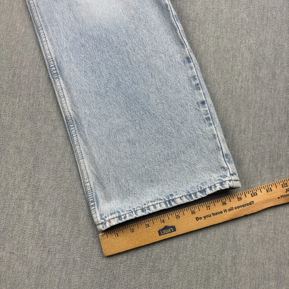 Levis Jeans Women 27X31 Blue Superlow Baggy Wide Leg Relax Light Wash Denim Y2K